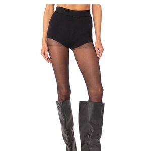 Edikted Black High Waist Women Shorts